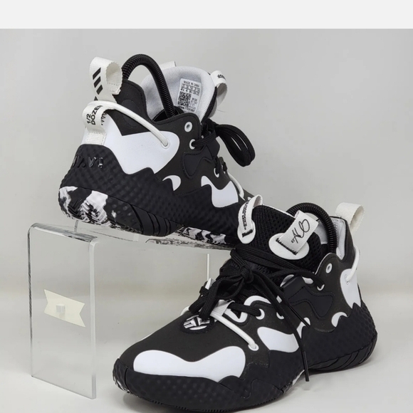 Adidas Harden Vol. 6 J Basketball Shoes GV8775 Youth Size Multi White/Black New - Picture 4 of 11